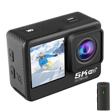 5K/30FPS WIFI HD Anti-Shake Remote Touch Dual-Screen IP68 Waterproof Sports Cam