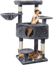 46In Cat Tree for Indoor Cats, Cat Tower with Spacious Condos, Scratching Posts