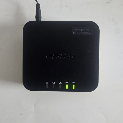 Obihai OBi202 2-Port VoIP Phone Adapter ATA with Power Supply - Clean, Tested