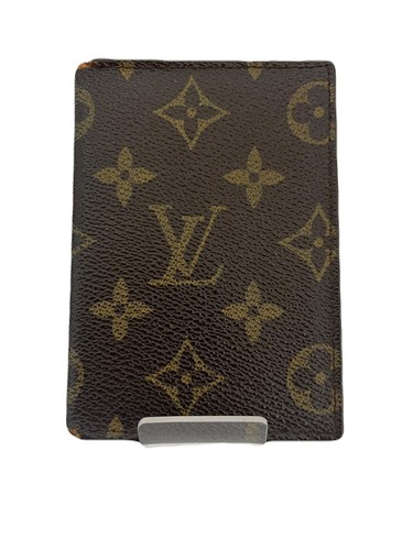 Louis Vuitton Monogram Card Wallet Card Case Leather Brown USED E1213-5