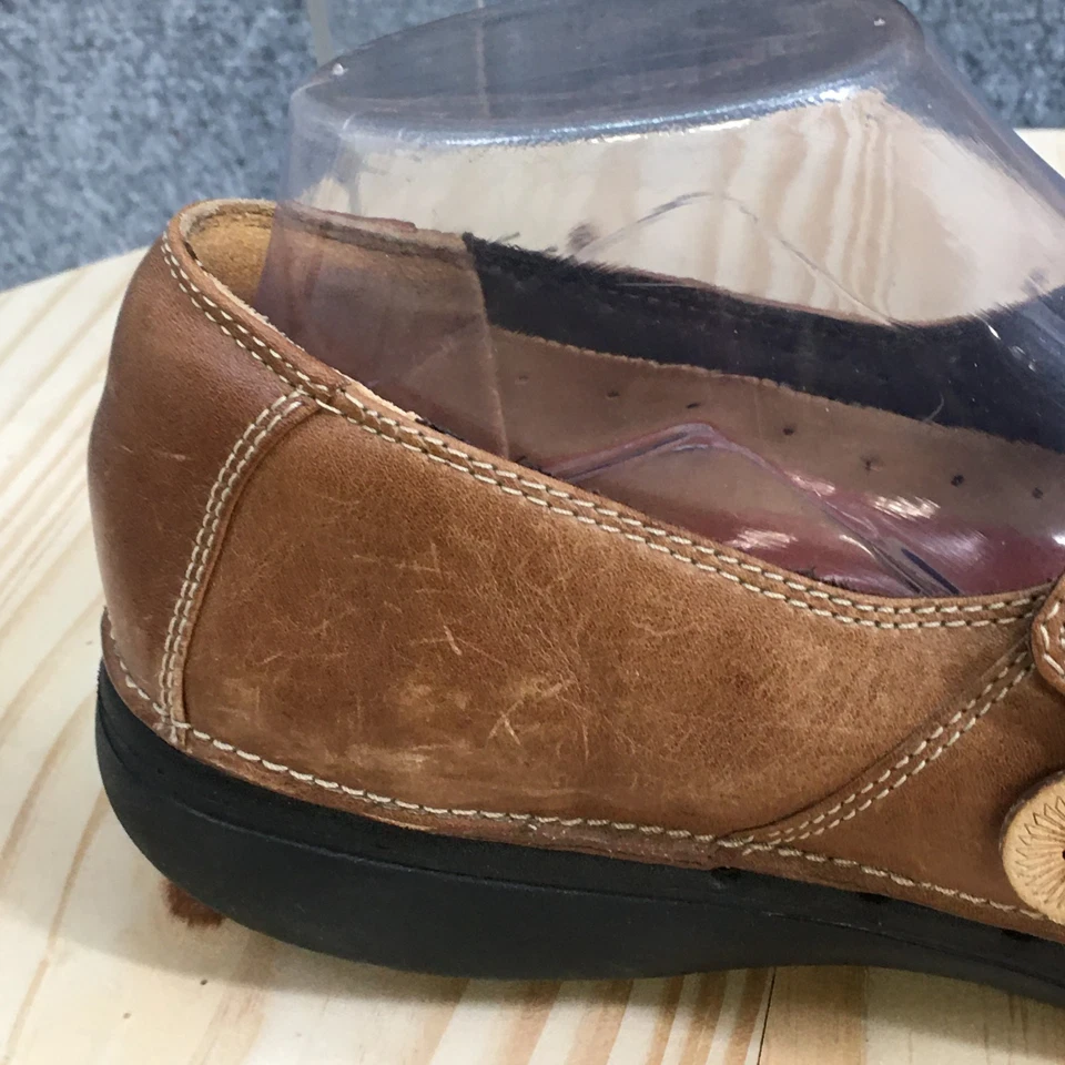 Clarks Unstructured Shoes Womens 8 M Cedar Mary Jane Brown Leather Round Toe Cas - Изображение 3 из 4