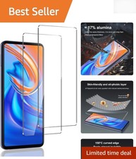 Bubble-Free Tempered Glass Protector for T-Mobile Revvl 7 Pro 5G - 9H Hardness