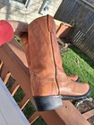 MENS  VINTAGE WOLVERINE MARBLED LEATHER RIDING COWBOY BOOTS  SZ 11 2E — photo 8