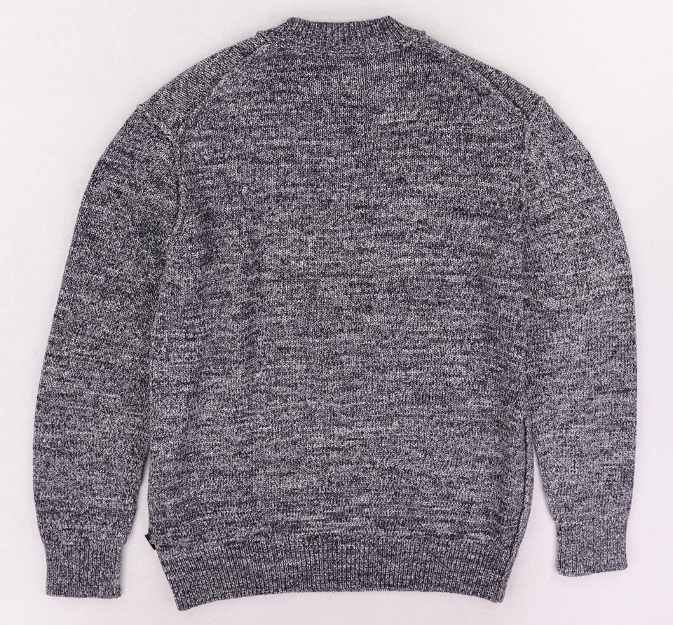 New Ted Baker Sweater Mens Large Gray Marled Cotton Crewneck Knit Pullover NWT - Image 2 of 4