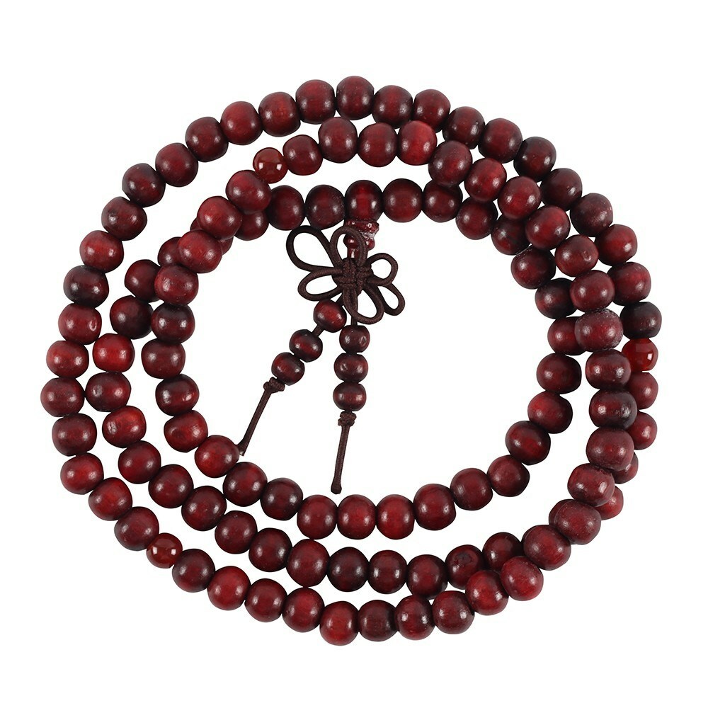 Mala 108 Prayer Beads 8mm Sandalwood Buddhist Hinduism Bracelet Necklace Yoga