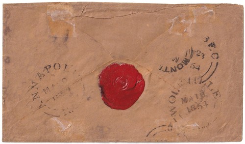 Scott#2 Canada-Nova Scotia 3P on Cover 5/18/1854 K14060 - Picture 2 of 2