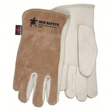 MCR Safety Cowhide Leather Driver Work Gloves Size Large 1 Pair