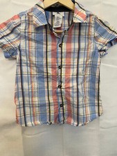 Tommy Bahama Short Sleeve Pastel Plaid Shirt Kids Boys Size 5T