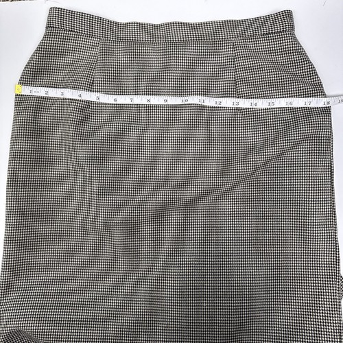 Barry Bricken Skirt Pure Virgin Wool Knit Houndstooth Midi Sz 12 Academia Prep - Picture 15 of 16