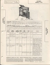 OLYMPIC Model 7-724, SAMS Photofact 1947, 4 Pages w/fold-out, NOS