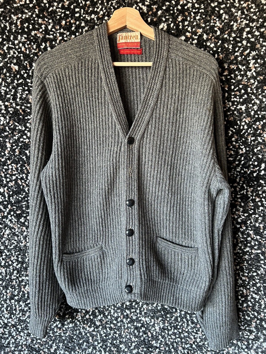 Vintage 50s Jantzen Sweater Mohair Style Shetland Wool Cardigan S