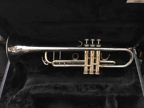 PLAYER BERKELEY Bb TRUMPET & ORIGINAL CASE SOUNDS GREAT FOR LEARNING STRAD COPY - Picture 2 of 12
