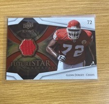 2008 Upper Deck Icons Future Star Materials Glenn Dorsey Ships Free