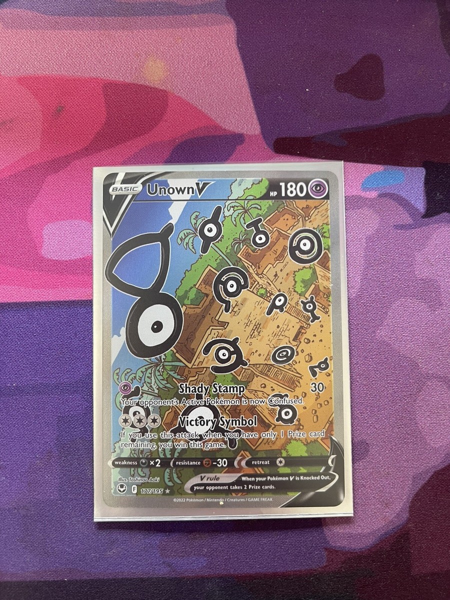 Pokémon TCG Unown V Silver Tempest 177/195 Holo Ultra Rare