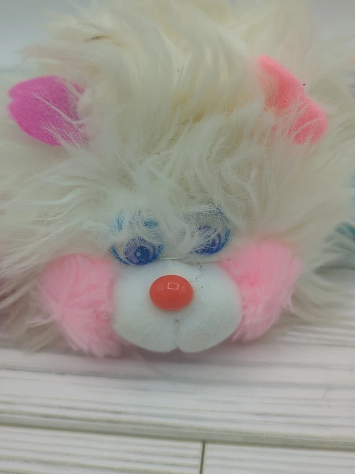 Vintage Popples White Puff Ball American Greetings Plush Stuffed Animal 80s - Image 3 of 4