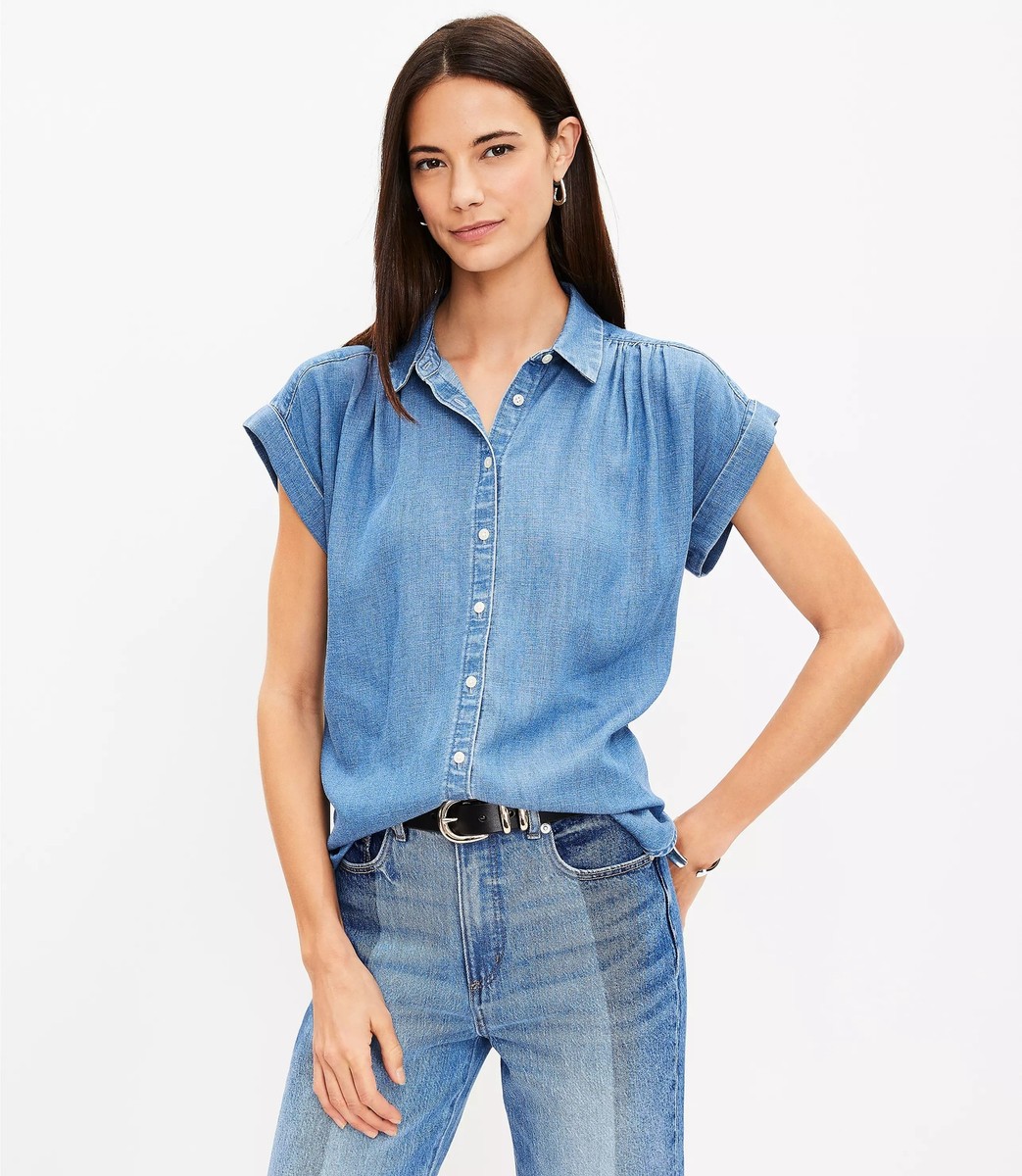 loft petite blouses