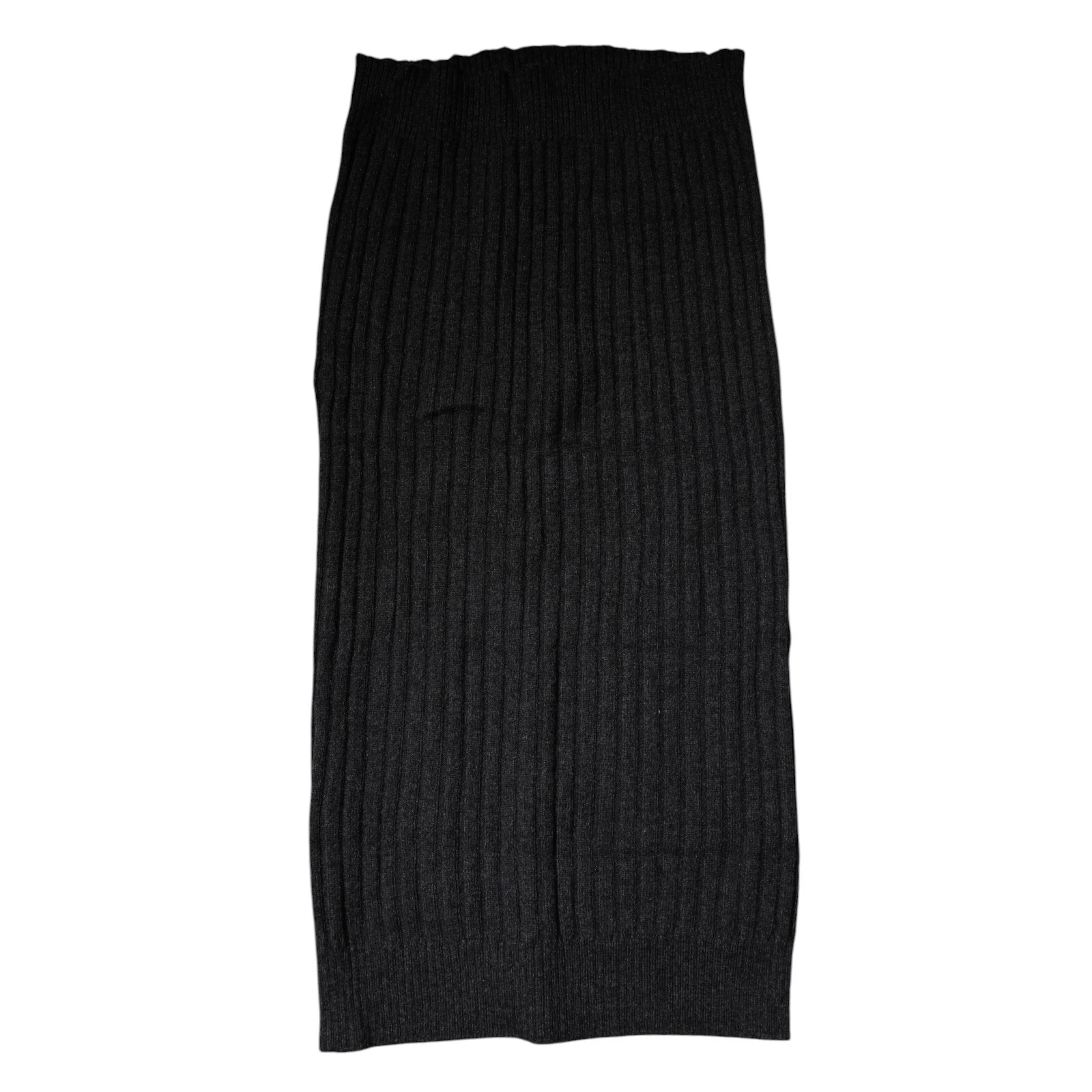 DOLCE & GABBANA Scarf Black Cashmere Knitted Neck Warmer Foulard 59cm RRP 450usd
