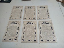 6 Vintage 1925 Horroscope Reading Cards  Exhibit Supply Co. Chicago
