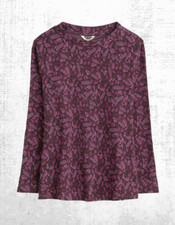 Womens Seasalt Long Sleeve Glass Sweatshirt Cotton Soft Fild Dappled Leaf