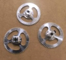 Set Of 3 Slot Car Lightened Aluminum Gear 56T 64 Pitch 3/32 Axle