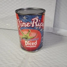Lot Of 12 Vine Ripe No SALT ADDED DICED TOMATOES 15oz Cans HIGH QUALITY
