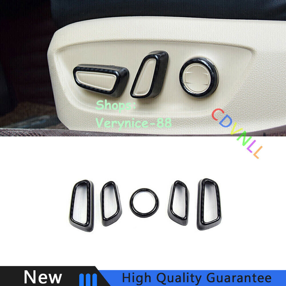 Cubierta de manija de botón de asiento interior de coche de fibra de carbono Camry 2018-2022 para Toyota