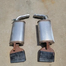 1975 Corvette C3 Axle Back Magnaflow Muffler Set Used Complete Exhaust Tips