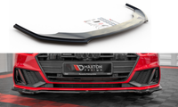 Cup Spoilerlippe Schwarz FüR Audi A7 C8 S-Line Frontspoiler Spoiler Schwert V1