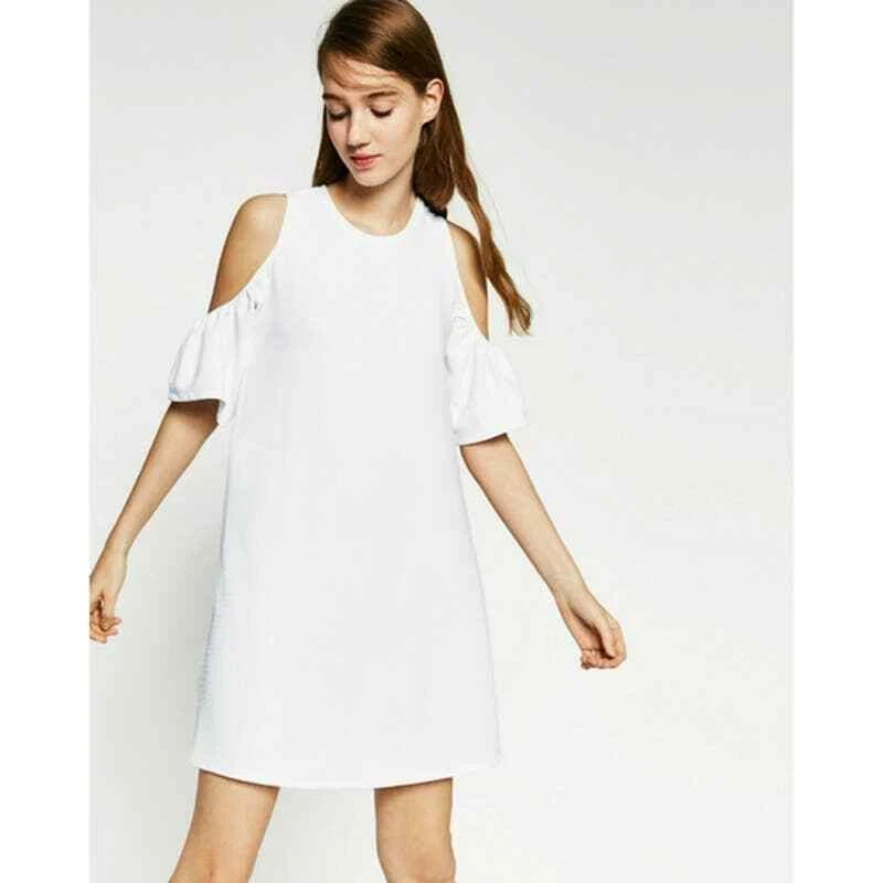 Zara trafaluc sale white dress