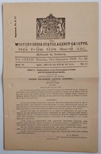 (AOP) India WISA Gazette 1939 Ban on Newspaper Sandesh