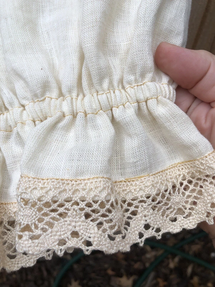 Florers de lino y encaje gruesos hechos a mano Renne Faire mujer extra pequeña: niños #042 Foto 2 de 4