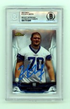 Zack Martin 2014 Topps Finest #112 Signed Rookie RC BGS Authentic Auto Cowboys