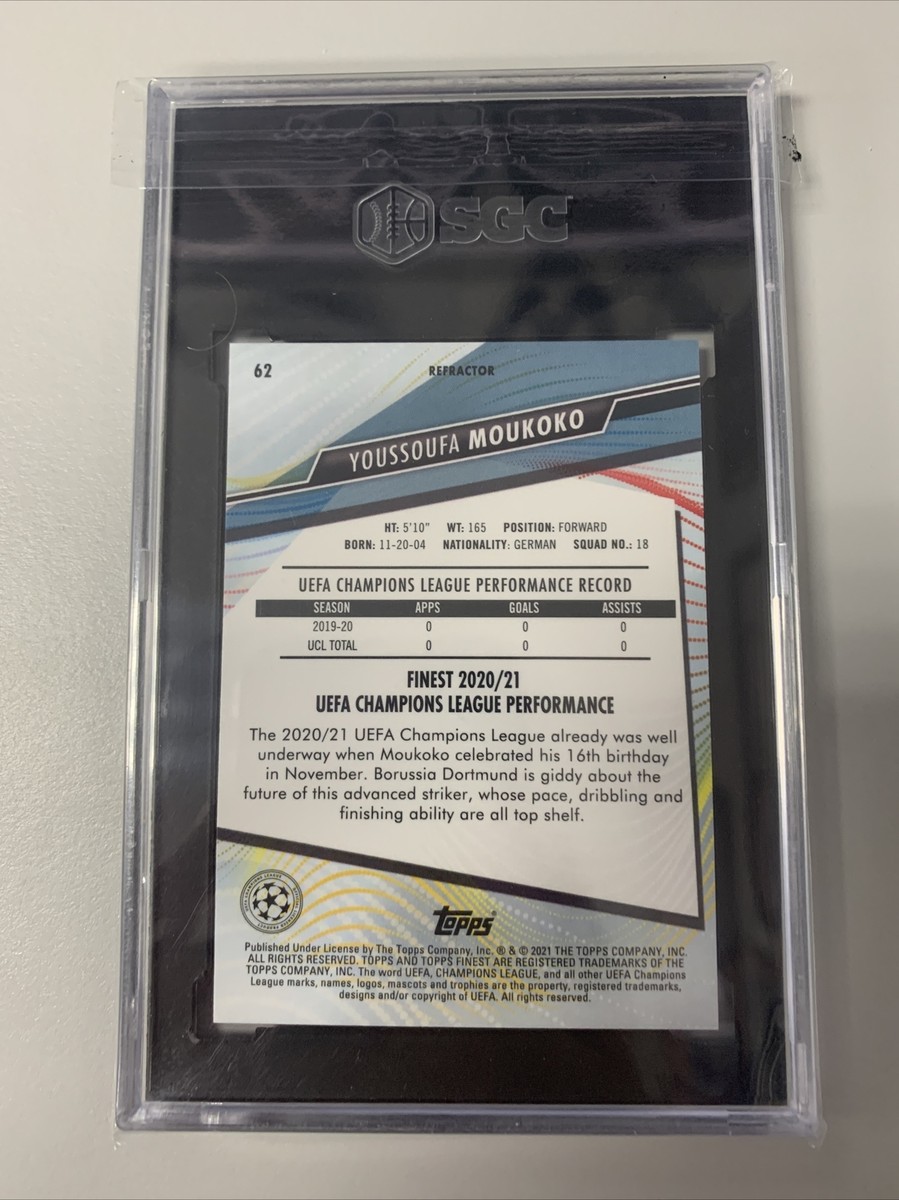 youssoufa moukoko ルーキーカード75枚限定1枚有り！ 2020/21 Topps Now Bundesliga Youssoufa Moukoko #45 RC Rookie PSA
