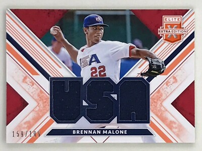 Brennan Malone 2019 Panini Elite Extra Edition USA Team Orange /199 #USA-BM