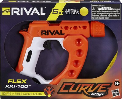 NERF Rival Curve Shot Flex XXI-100 Blaster Feuer rundet auf Kurve links, rechts, Dow