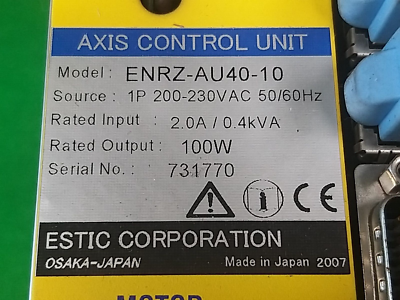 ESTC ENRZ-AU40-10 Servo Control Unit, USED | eBay ESTC ENRZ-AU40-10 Servo Control Unit, USED | eBay
