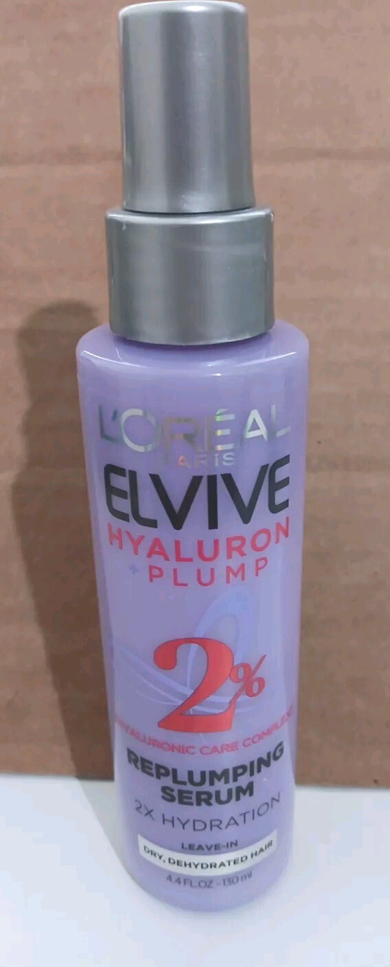 Suero para cabello Loreal Elvive Hyaluron + Plumping Replumping Moisture 4,4 oz 2 % hialurónico