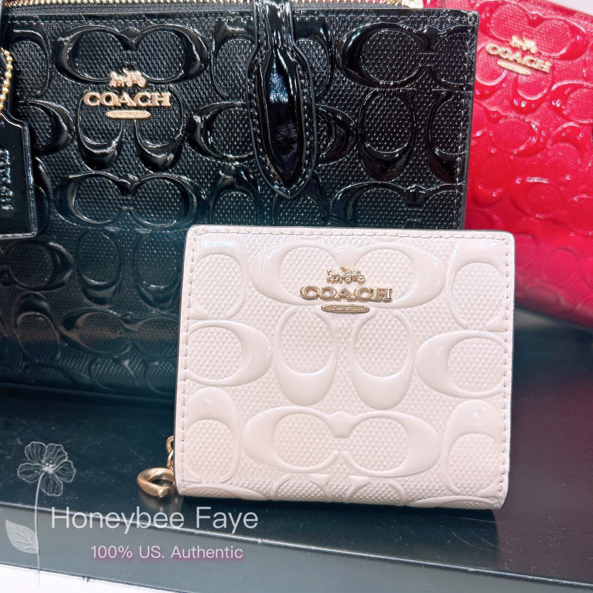 折りたたみ財布 COACH Snap Wallet In Signature Leather CT982 NWT Coach Snap Wallet In Signature Leather CV415/CT982 | eBay