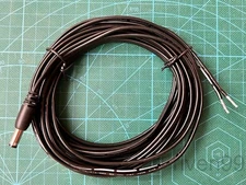 5.5 x 2.5mm Coaxial Barrel Plug 16AWG DC Pigtail Power Cord, 5.5mm Cable, 15ft