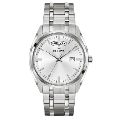 HERRENUHR BULOVA SURVEYOR DAY DATE QUADR.WEISS AUTORISIERTER HÄNDLER 96C127