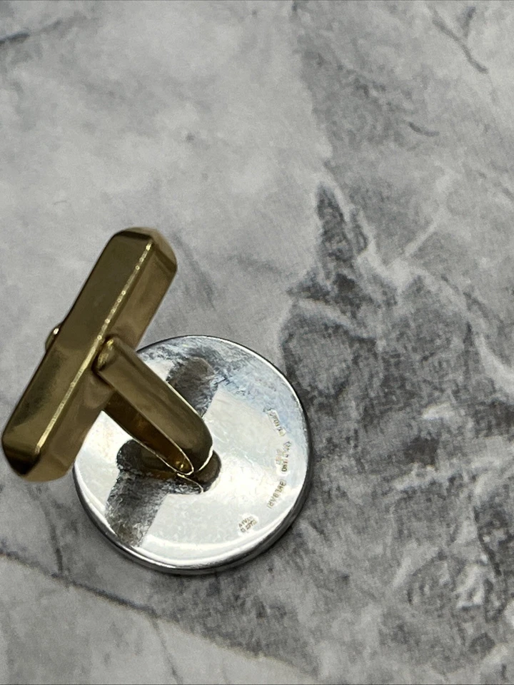 Bvlgari Cufflinks In 18K Yellow Gold And Steel, Men - Image 4 of 4