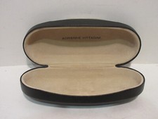 Adrienne Vittadini Hard Black Sunglasses Glasses Case with Silver Logo