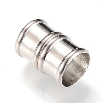 Kumihimo End Cap Magnetic Clasp Silver Tone, Sets 12mm Hole