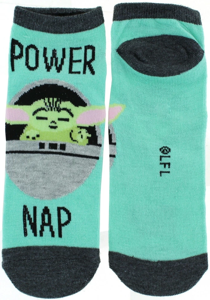 Nuevo STAR WARS Disney THE MANDALORIAN Damas 5 Pares BABY YODA No Show Calcetines Nuevos con Etiquetas Foto 4 de 4