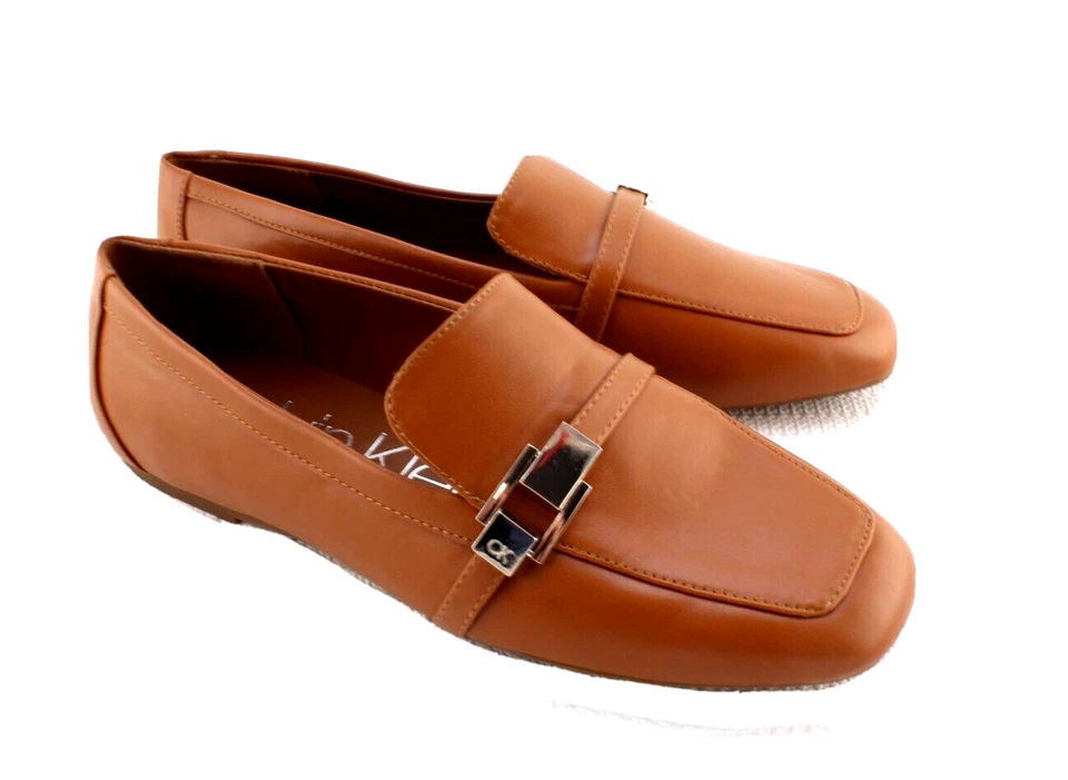 Nuevo mocasín de moda para mujer Calvin Klein Kcelanor talla 10 marrón coñac precio de venta sugerido por el fabricante 89 USD Foto 4 de 4