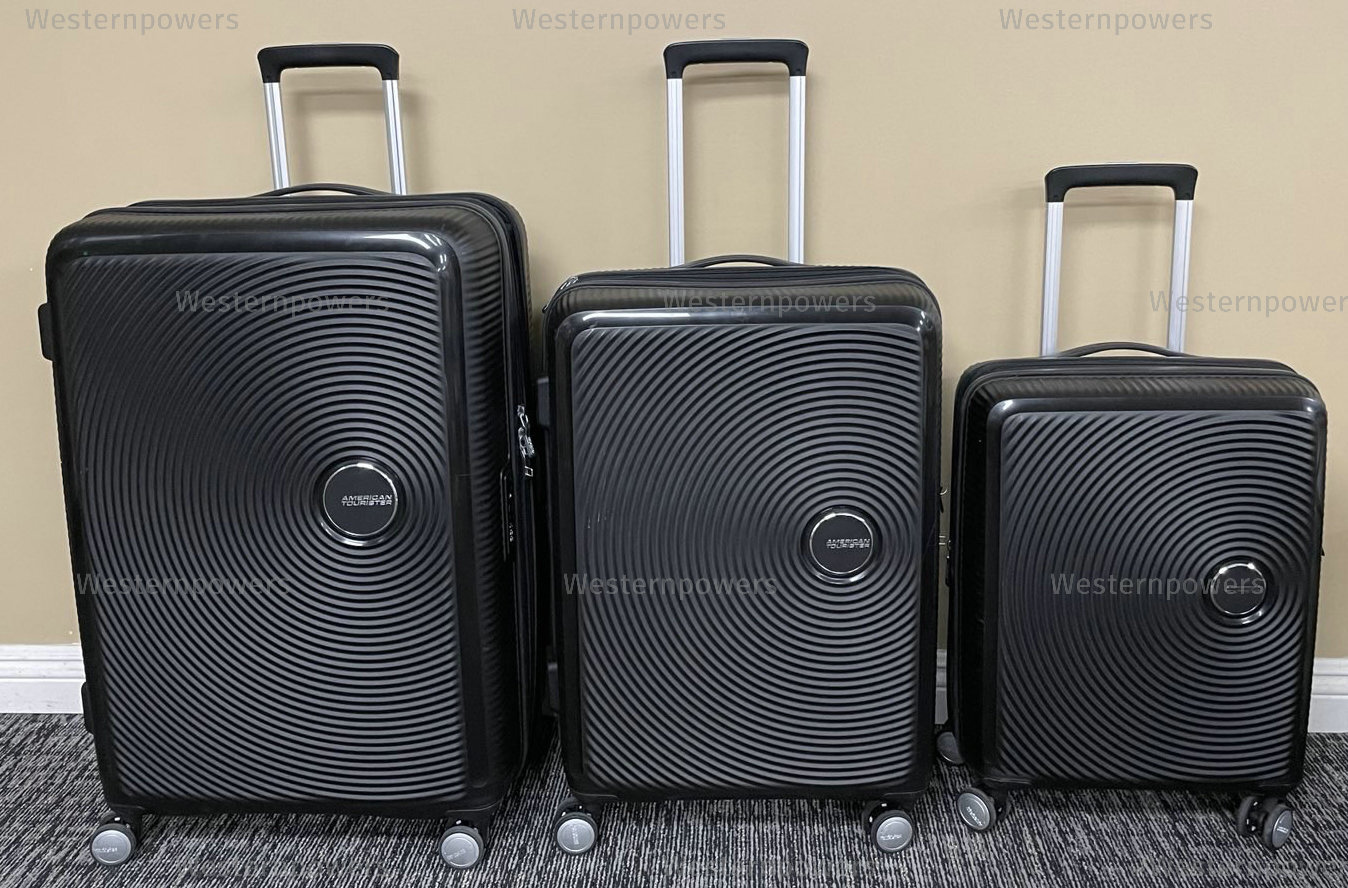 American Tourister Curio 3Piece Hardside Expandable Spinner Set eBay
