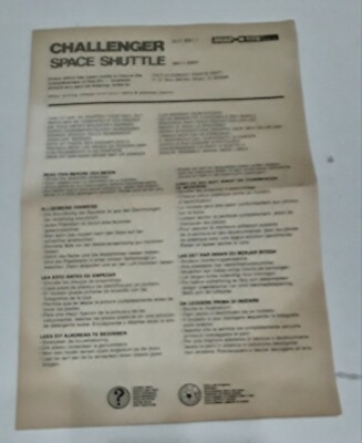 Monogram SnapTite #6911 1:200 Challenger Spacecraft Instructions *