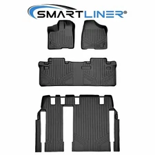 SMARTLINER Custom Fit Floor Mats 3 Row Liner Set OEM TPE 2011-2012 Toyota Sienna