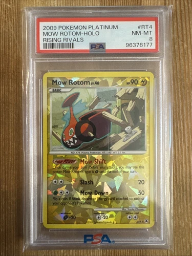 Pokémon TCG Mow Rotom RT4 Promo Card Reverse Holo PSA 8