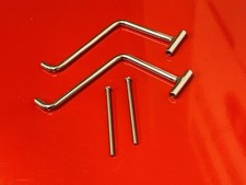 LAMBRETTA LI SERIES 2 AND 3 BIEMME FLYSCREEN POLISHED STAINLESS STEEL BRACKETS